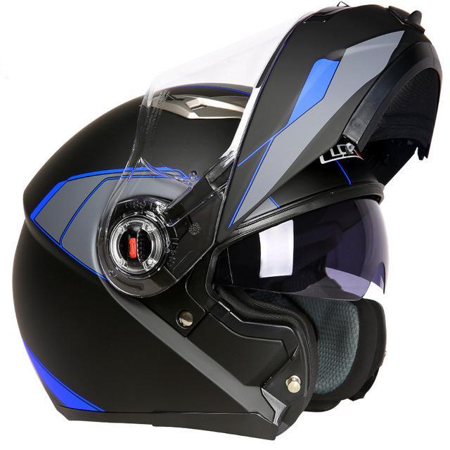 Flip up helmet motorcycle helmets dual lens visor casco racing sport cycling