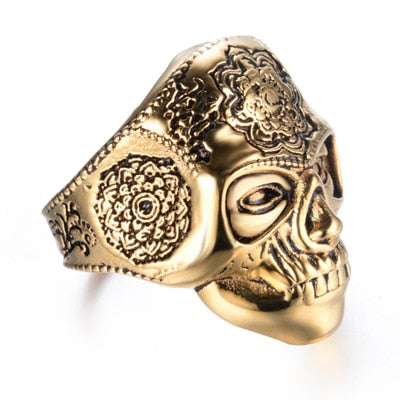 Mehndi buddism ring for men stainless steel
