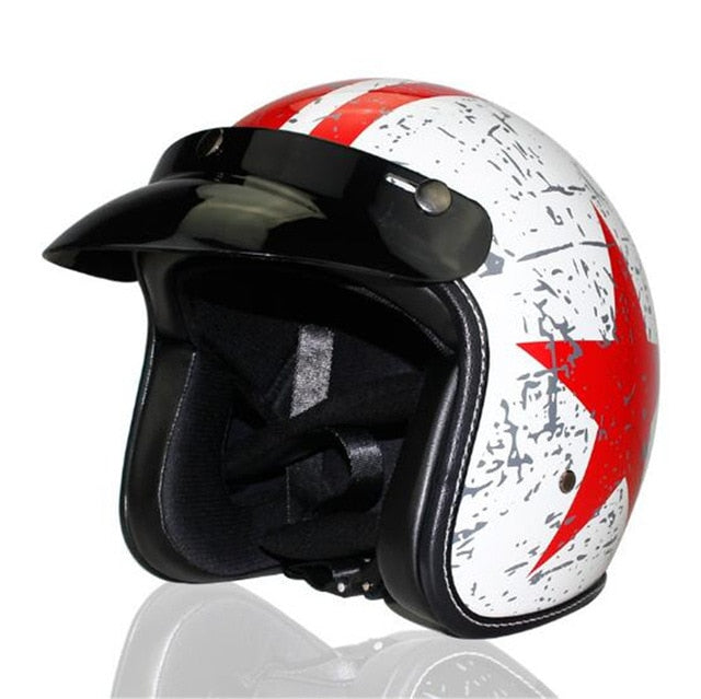 Vega helmet scooter motorcycle vintage 3/4 open face for biker