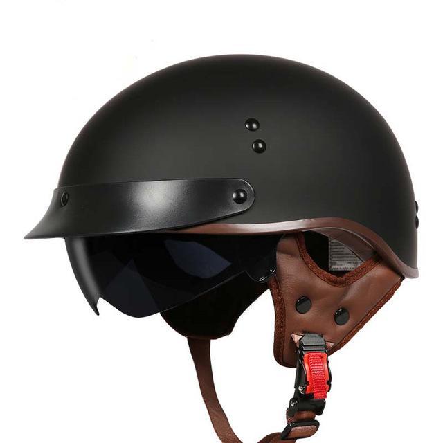 Vintage motorcycle helmet half face helmets biker scooter skull painting helmet