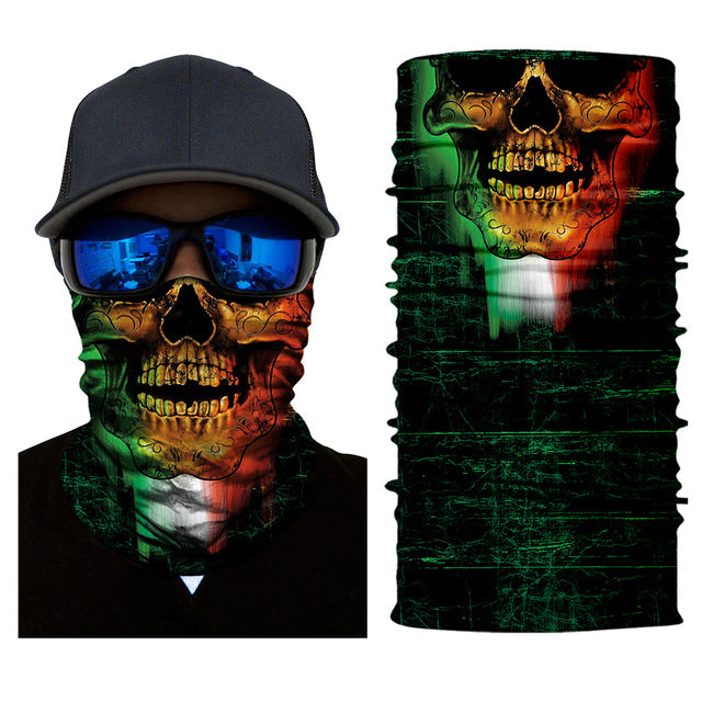 ski skull mask face scarf neck warm snowboard motorcycle bike halloween