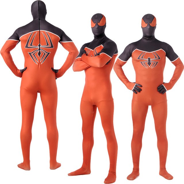Spiderman costume cosplay superhero movie bodysuit adult halloween party
