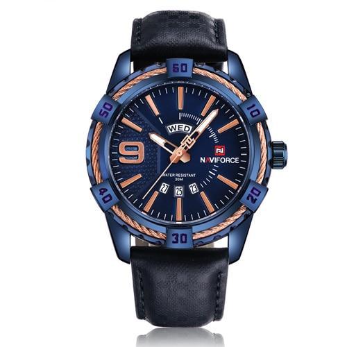 Men wristwatch business leather watch display sports quartz wristwatches