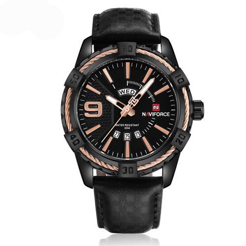 Men wristwatch business leather watch display sports quartz wristwatches
