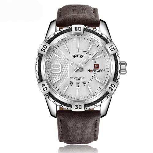 Men wristwatch business leather watch display sports quartz wristwatches