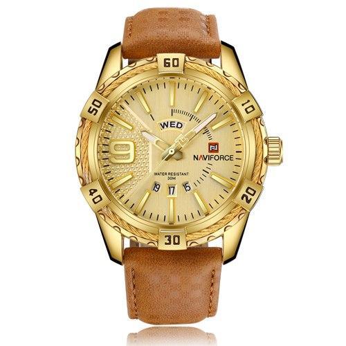 Men wristwatch business leather watch display sports quartz wristwatches
