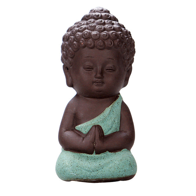 Monk small statues miniature craft buddha statues clay