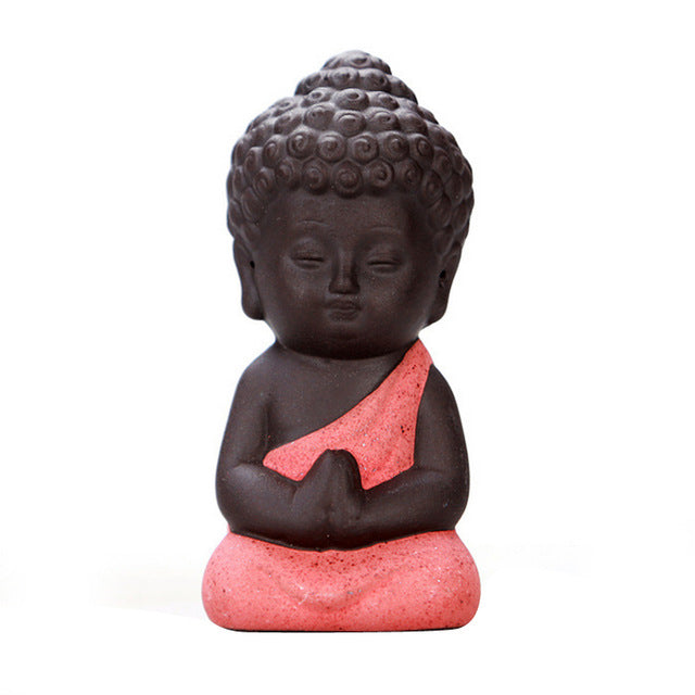 Monk small statues miniature craft buddha statues clay