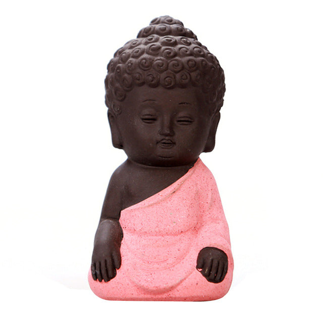 Monk small statues miniature craft buddha statues clay