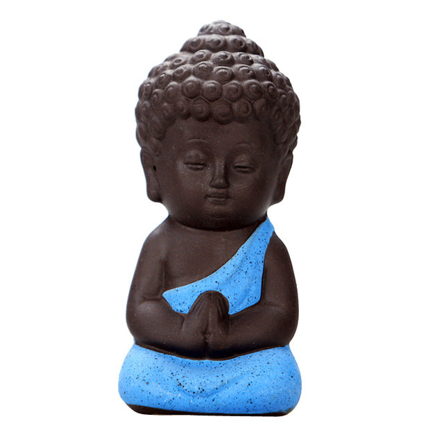 Monk small statues miniature craft buddha statues clay