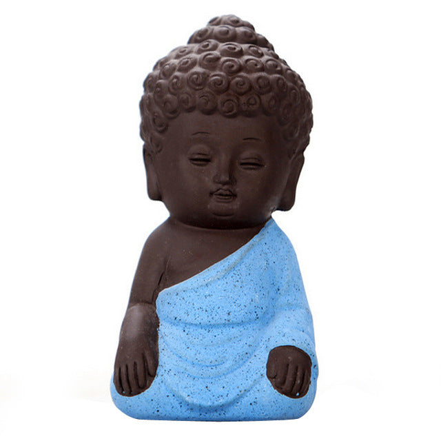 Monk small statues miniature craft buddha statues clay