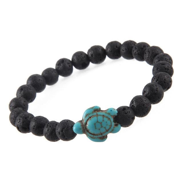 Stone beads bracelet tortoise pendant for women men bangles jewelry gift
