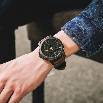 Men sports watches display quartz watch stainles steel business shock band slim luminous