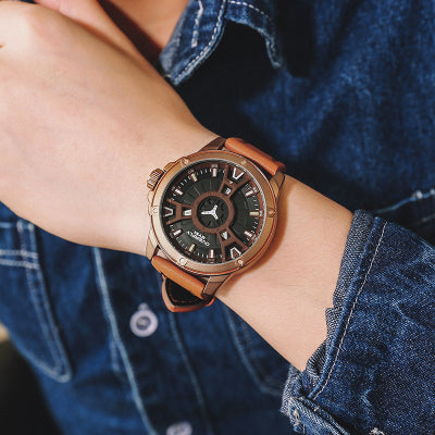 Men sports watches display quartz watch stainles steel business shock band slim luminous