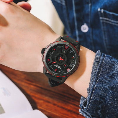 Men sports watches display quartz watch stainles steel business shock band slim luminous