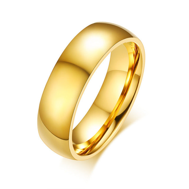 Ring wedding gold women stainless steel engagement anniversary gift