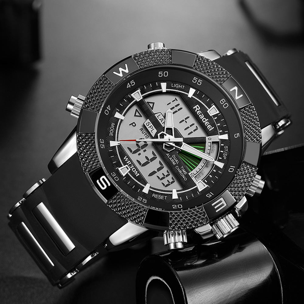 Men Sports Watches Military Wristwatches Waterproof Shock Led Digital Quartz