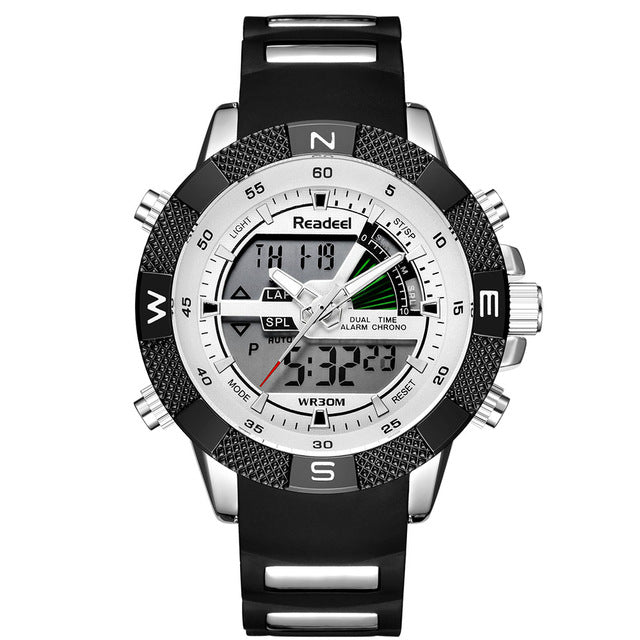 Men Sports Watches Military Wristwatches Waterproof Shock Led Digital Quartz