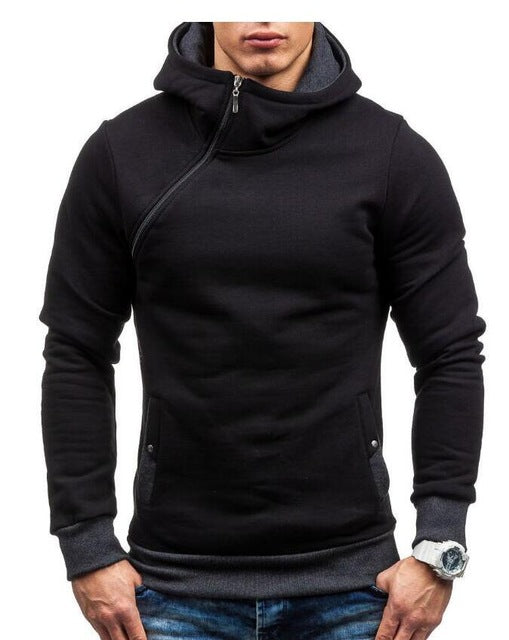 Sweatshirt hoodie men tracksuit fashion oblique zipper casual shirt
