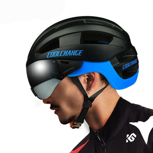 Glasses Bicycle Helmets Cycling Helmet MTB Bike Lenses Integrally-molded Sports