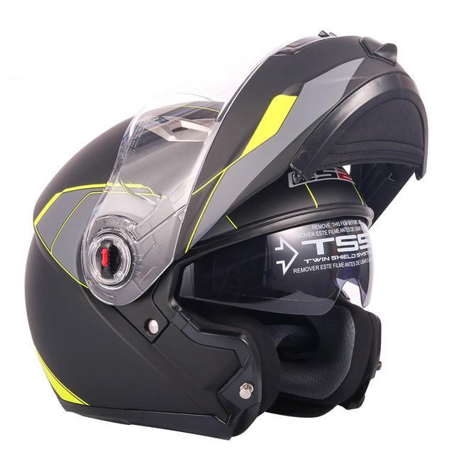 Flip up helmet motorcycle helmets dual lens visor casco racing sport cycling