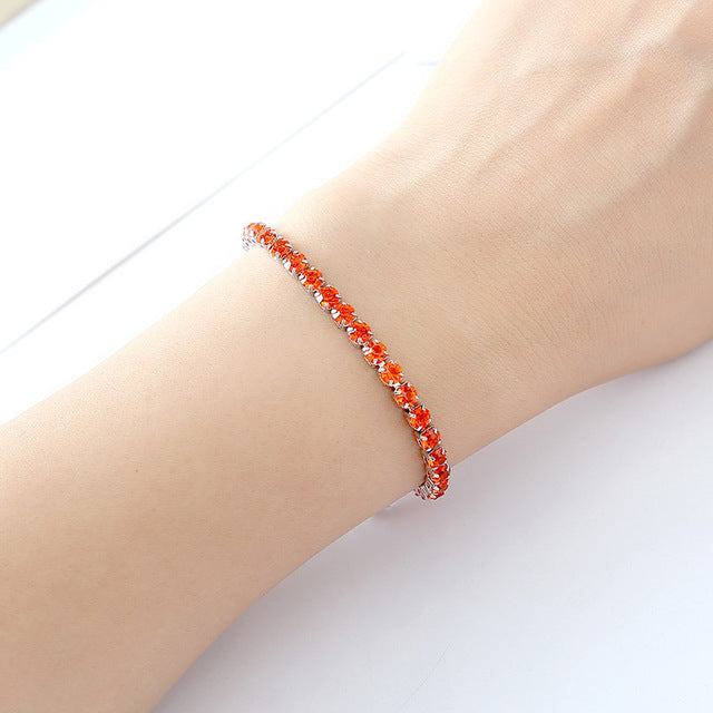 Charm blue crystal bracelets woman for wedding jewelry