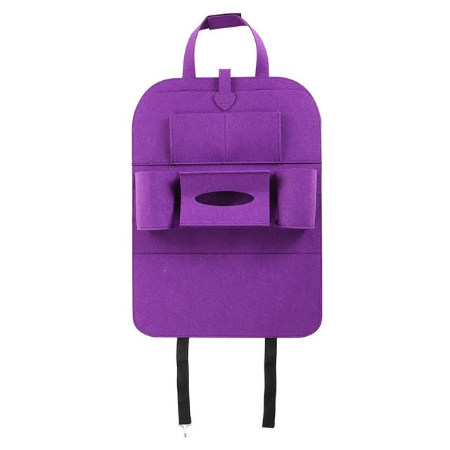 Car storage backseat holder felt covers tidying multi pockets style