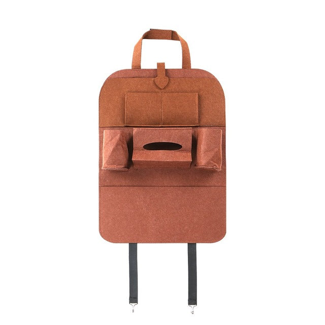 Car storage backseat holder felt covers tidying multi pockets style