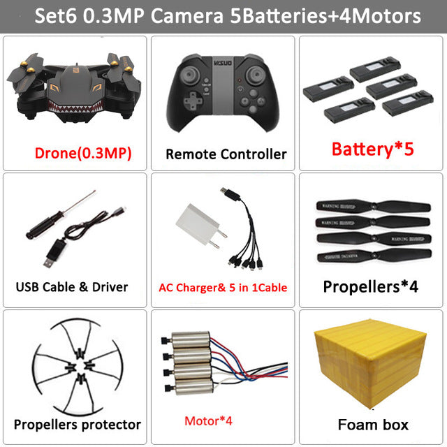Selfie Drone Camera Helicopter wifi FPV XS809HW Upgraded RC Quadcopter