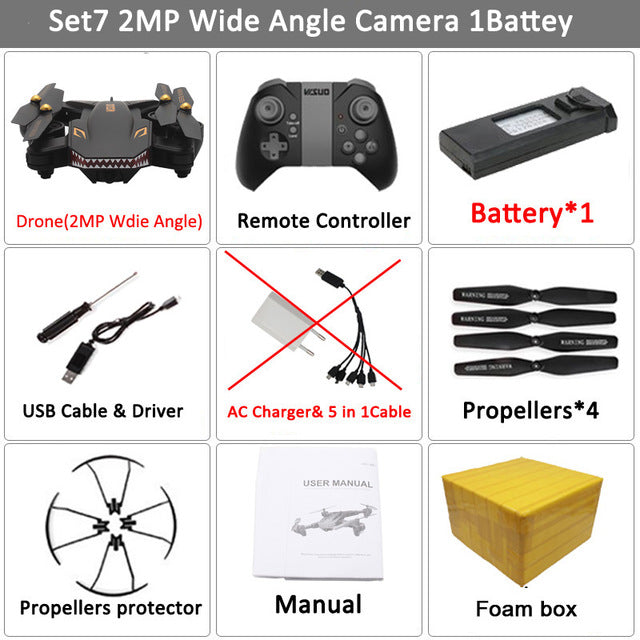 Selfie Drone Camera Helicopter wifi FPV XS809HW Upgraded RC Quadcopter