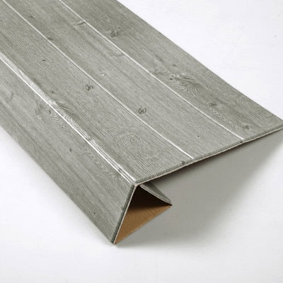 3D wooden wall wallpaper sticker self adhesive PE foam waterproof home decor