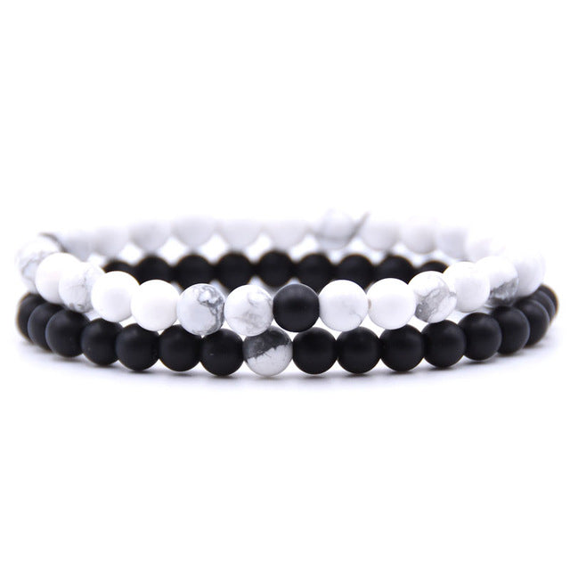 Natural stone beads bracelet charm bangles jewelry gifts 2pcs 18styles