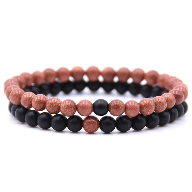 Natural stone beads bracelet charm bangles jewelry gifts 2pcs 18styles