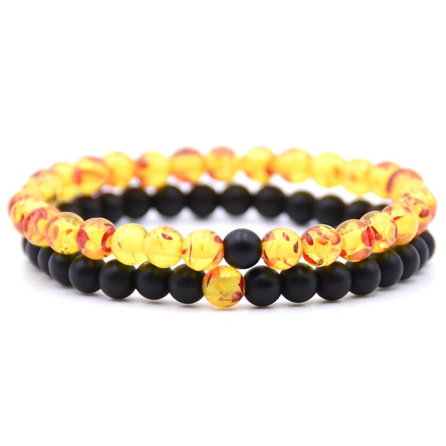 Natural stone beads bracelet charm bangles jewelry gifts 2pcs 18styles