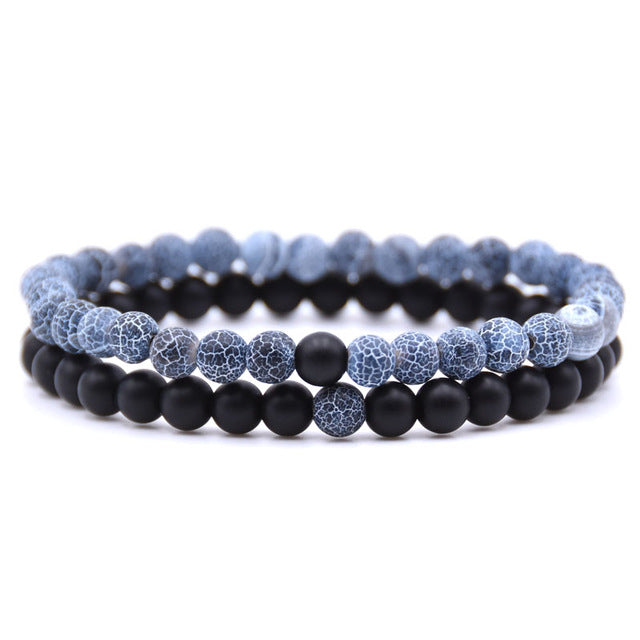 Natural stone beads bracelet charm bangles jewelry gifts 2pcs 18styles