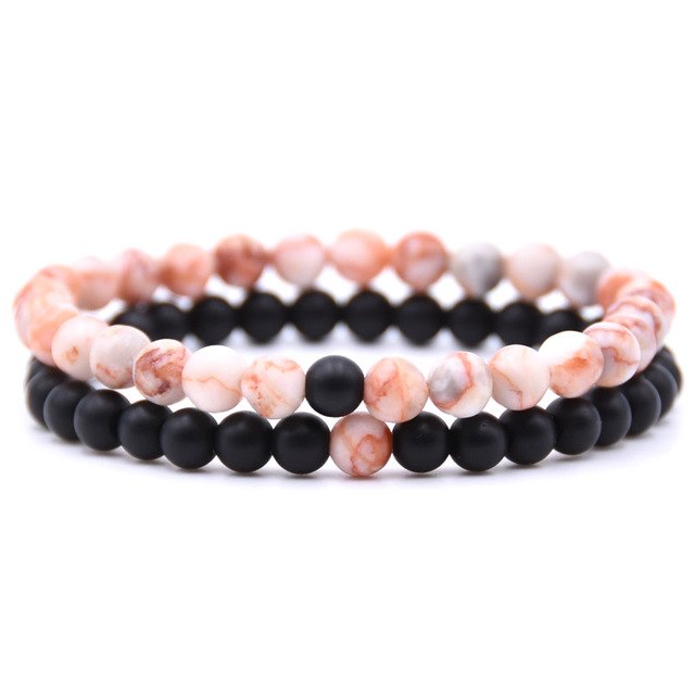 Natural stone beads bracelet charm bangles jewelry gifts 2pcs 18styles
