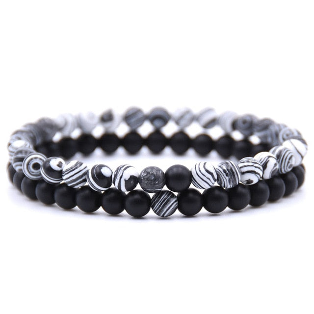 Natural stone beads bracelet charm bangles jewelry gifts 2pcs 18styles
