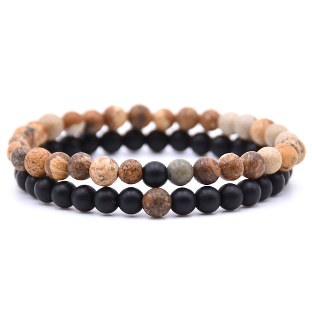 Natural stone beads bracelet charm bangles jewelry gifts 2pcs 18styles