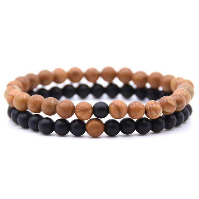 Natural stone beads bracelet charm bangles jewelry gifts 2pcs 18styles