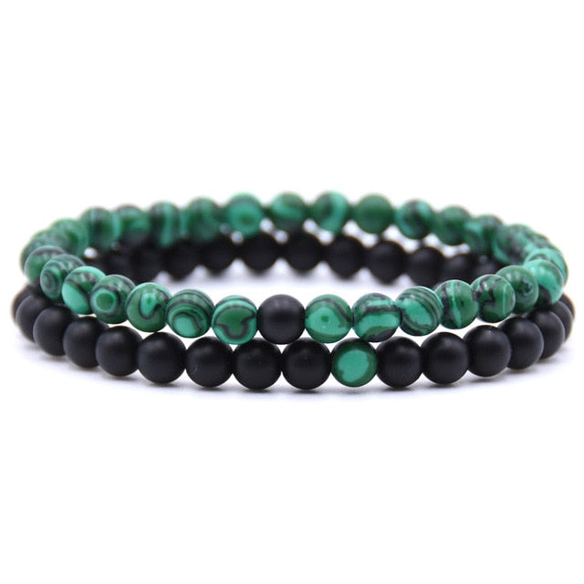 Natural stone beads bracelet charm bangles jewelry gifts 2pcs 18styles