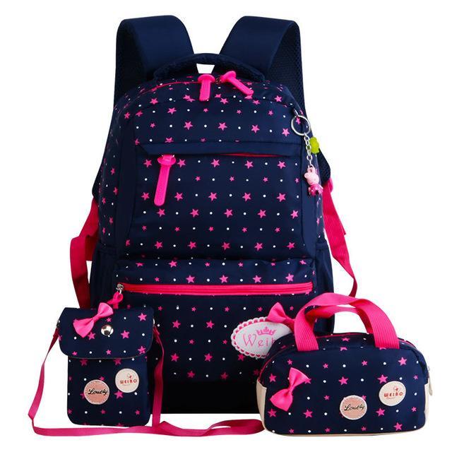 Backpack kid children rucksacks for girls star printing design