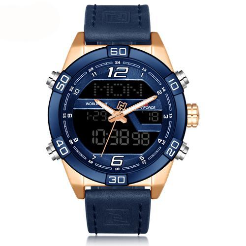 Men wristwatch leather digital sport watches outdoor clock relogio masculino