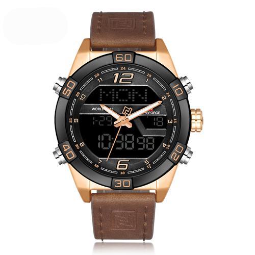 Men wristwatch leather digital sport watches outdoor clock relogio masculino