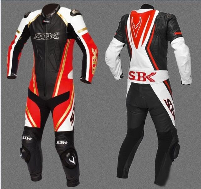 Leather Motorcycle Racing Suit Biker Knights for Men