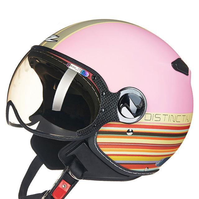 half face motorcycle helmet retro vespa helmets for motorbike yellow bee