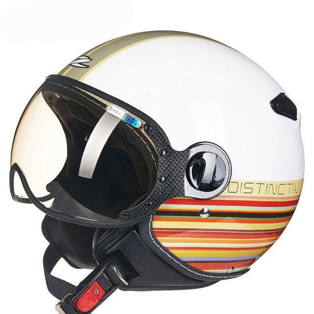 half face motorcycle helmet retro vespa helmets for motorbike yellow bee