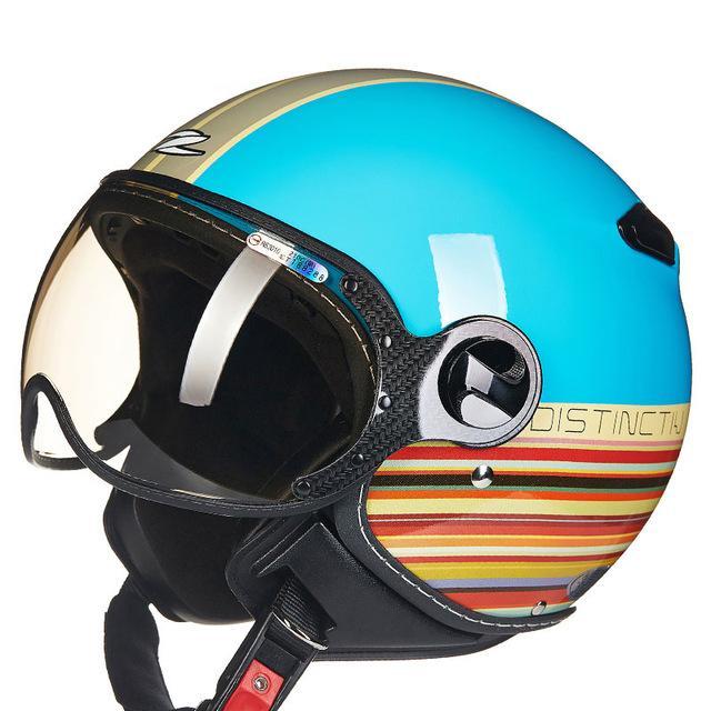 half face motorcycle helmet retro vespa helmets for motorbike yellow bee
