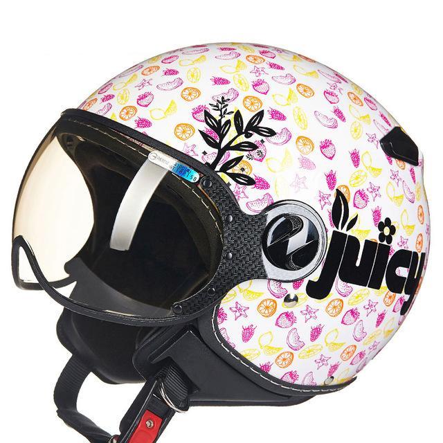 half face motorcycle helmet retro vespa helmets for motorbike yellow bee