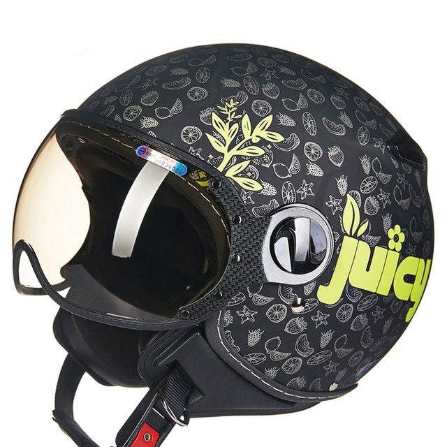 half face motorcycle helmet retro vespa helmets for motorbike yellow bee