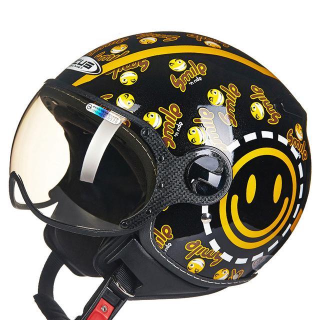 half face motorcycle helmet retro vespa helmets for motorbike yellow bee